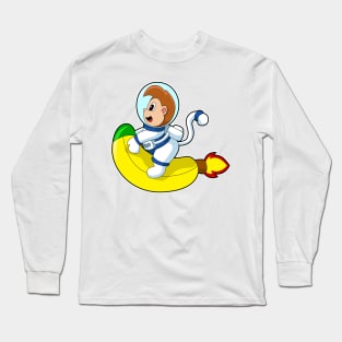 Monkey Banana Astronaut Long Sleeve T-Shirt